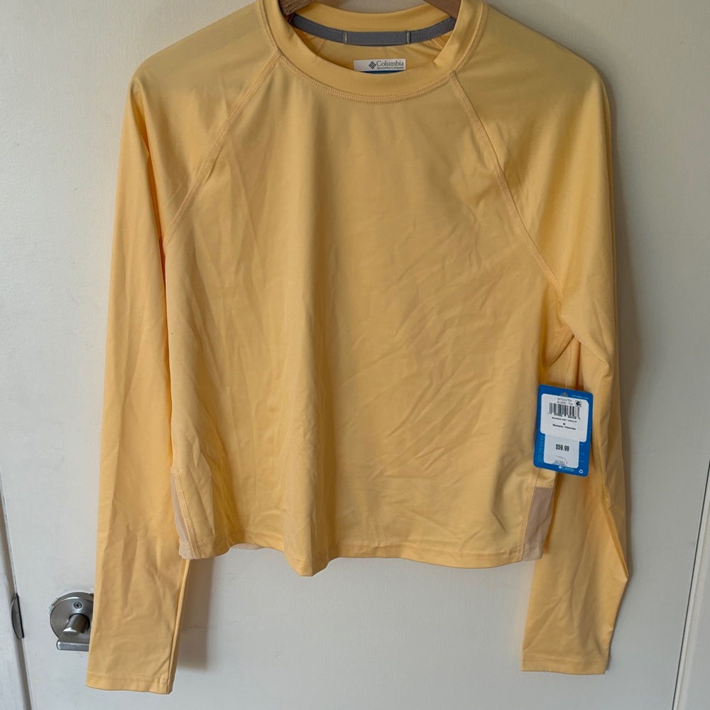 Columbia Soft Yellow Long Sleeve Top